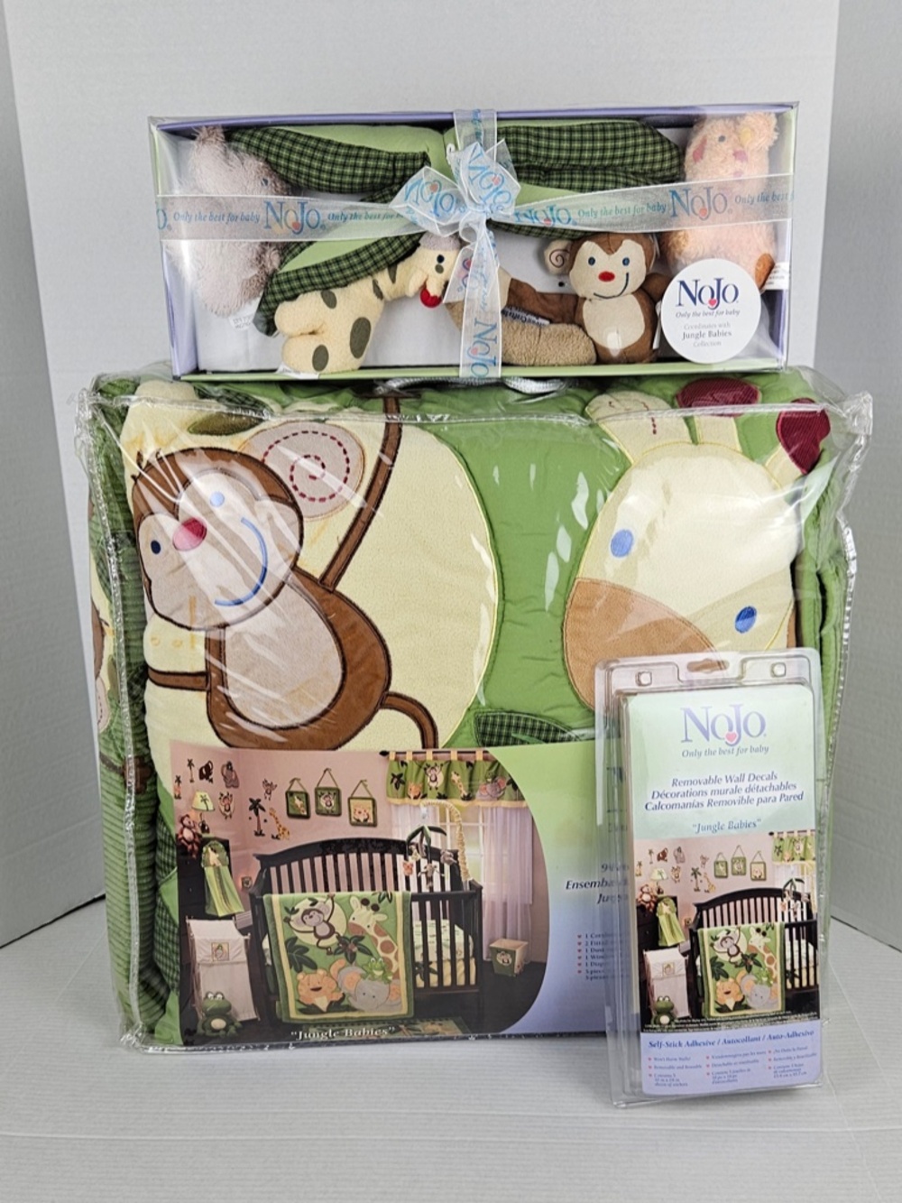 Nojo: 12 pc. Jungle Babies Crib Bedding Set
